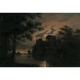 thumbnail image 2 of William Payne 18x14 Black Ornate Wood Framed Double Matted Museum Art Print Titled - On the River Wye, Monmouthshire, 2 of 5