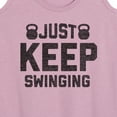 thumbnail image 3 of Instant Message - Kettle Bell Just Keep Swinging - Women's Racerback Tank Top, 3 of 6