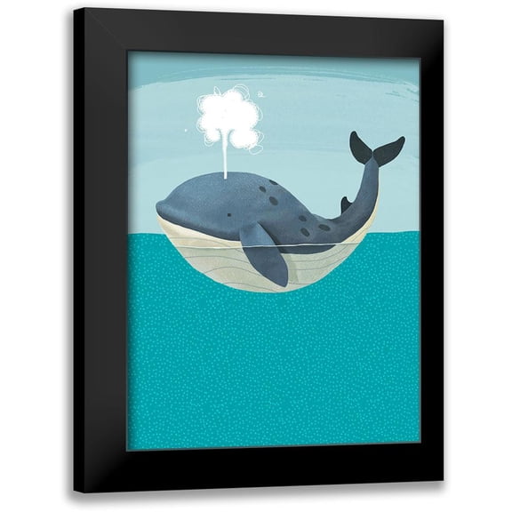 Sheppard, Lucca 11x14 Black Modern Framed Museum Art Print Titled - Wally The Whale