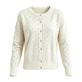 thumbnail image 4 of COMVALUE 2026 Leopard Cardigan Womens Button Up Sweaters Long Sleeve Cheetah Print Cropped Cardigan Jackets (White, XXL), 4 of 6