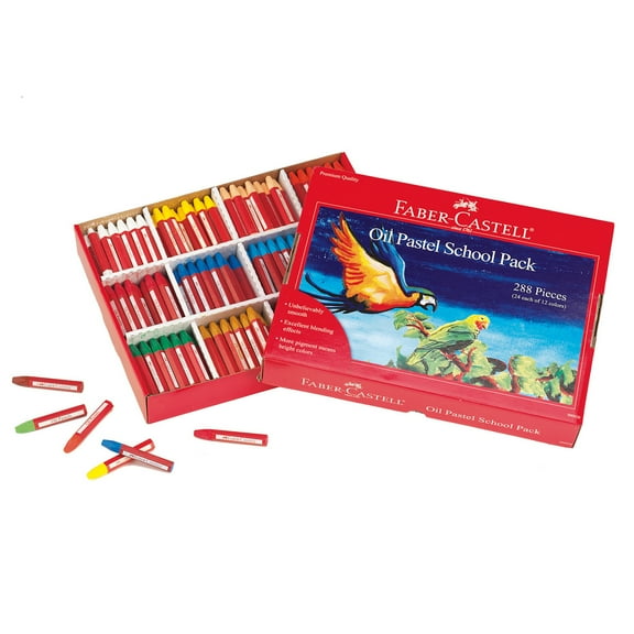 Faber-Castell Oil Pastels School Pack (24 Each of 12 Colors) - 288 Count