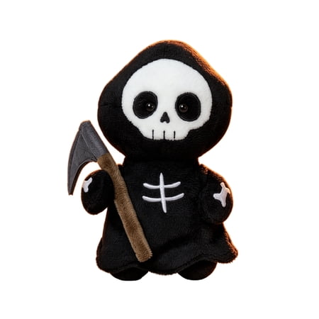 Cthrlog Stuffed Animal Plushies Cute Bedtime Soft Plush Toy Weighted Stuffed Animals with Scythe Gothic Halloween Decor Gifts for Kids Teens