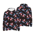 thumbnail image 6 of Bingfone Surfing Santa Men's Drawstring Hoodie Long Sleeve Pocket Sweatshirts-3X-Large, 6 of 6