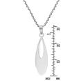 thumbnail image 3 of Refined .925 Sterling Silver Long Teardrop with Cut-Out Pendant Necklace, 3 of 6