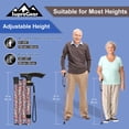 thumbnail image 2 of Bastón plegable Supregear, ajustable en 5 niveles de altura, ligero, plegable, portátil, de viaje, con correa para la muñeca y mango en T, para personas mayores, hombres y mujeres con discapacidad, co, 2 of 5