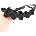 thumbnail image 3 of Bridal Hair Accessories Wide Kinky Fishtail Plaited Braids Headband Braided Synthetic Hair Elastic Stretch(Black), 3 of 4