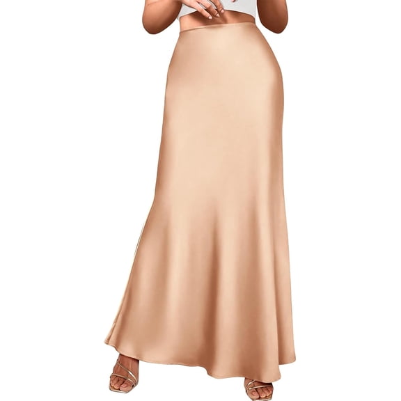 BTFBM Womens Spring Skirts Business Casual Clothes High Waisted Cocktail Party Wedding Guest Mermaid Maxi Skirt