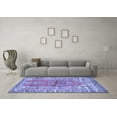 thumbnail image 3 of Ahgly Company Machine Washable Indoor Rectangle Persian Blue Traditional Area Rugs, 2' x 5', 3 of 4