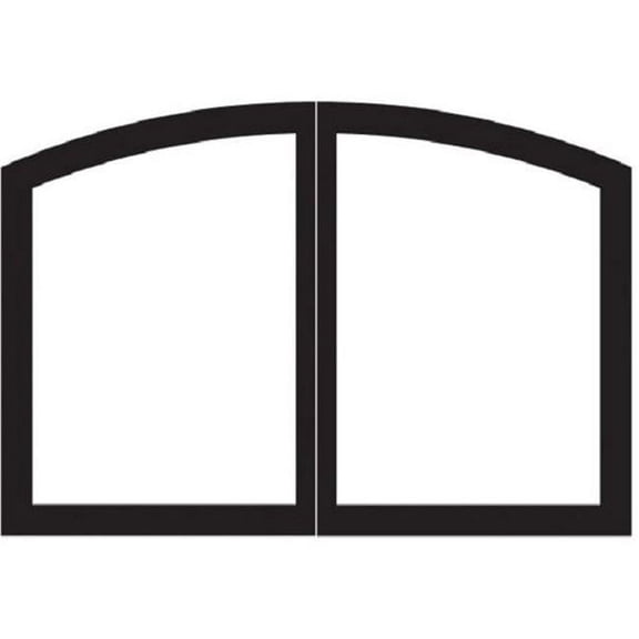Empire VFR32SCBL Arch Fireplace Door Set, Matte Black