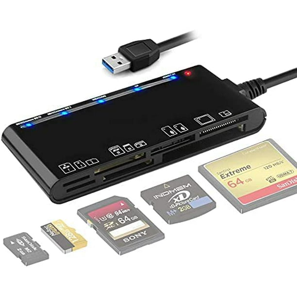 Lecteur de Carte SD USB 3.0 4 en 1 Lecteur de Carte Mémoire SD-CF