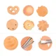 thumbnail image 1 of 6 pinzas para el cabello con forma de galleta, pinzas para el cabello ER, 1 of 5