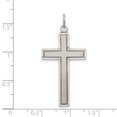 thumbnail image 2 of Sterling Silver Antiqued & Satin Cross Pendant QC8173, 2 of 2