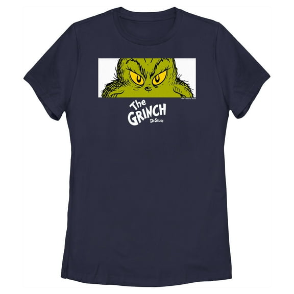 Women's Dr. Seuss Grinch Eyes Graphic Crop T-Shirt