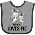 thumbnail image 3 of Inktastic Zebra My Gigi Loves Me Boys or Girls Baby Bib, 3 of 4