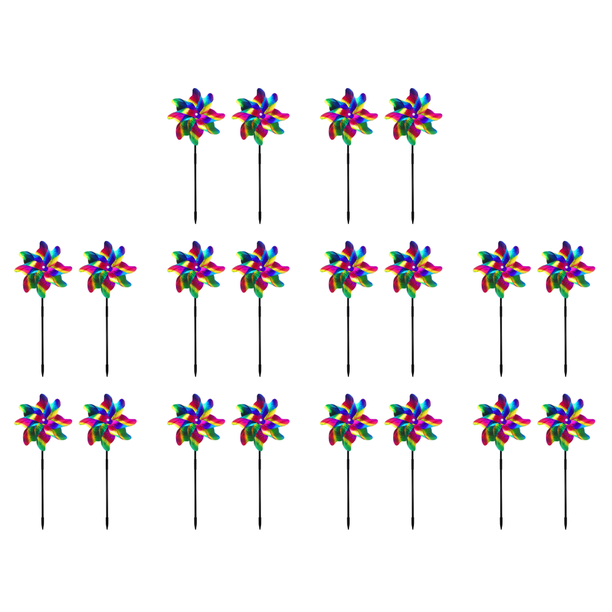 Molino Viento Repelente Pájaros 8 (2 Piezas Multicolor)