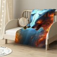 thumbnail image 2 of ARISTURING  Wolf Gifts Blanket, Fire and Ice Wolf Blanket, Cool Wolf Gifts, Wolf Gifts for Men Boy Wolf Lovers, Wolf Birthday Gifts, Wolf, Plush Novelty Wolf Stuff, Blue Red Fire,, 2 of 6