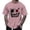 Pink, variant on Mens Tee Tops Graffiti Scary Face Print Tshirts Loose Fit Short Sleeve Streetwear Hop Casual Daily Party Graphic Tops