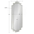 thumbnail image 5 of Kate and Laurel Minuette Glam Wall Mirror, 16 x 42, Silver, Elegant Traditional Home Decor With A Boho Charm, 5 of 8