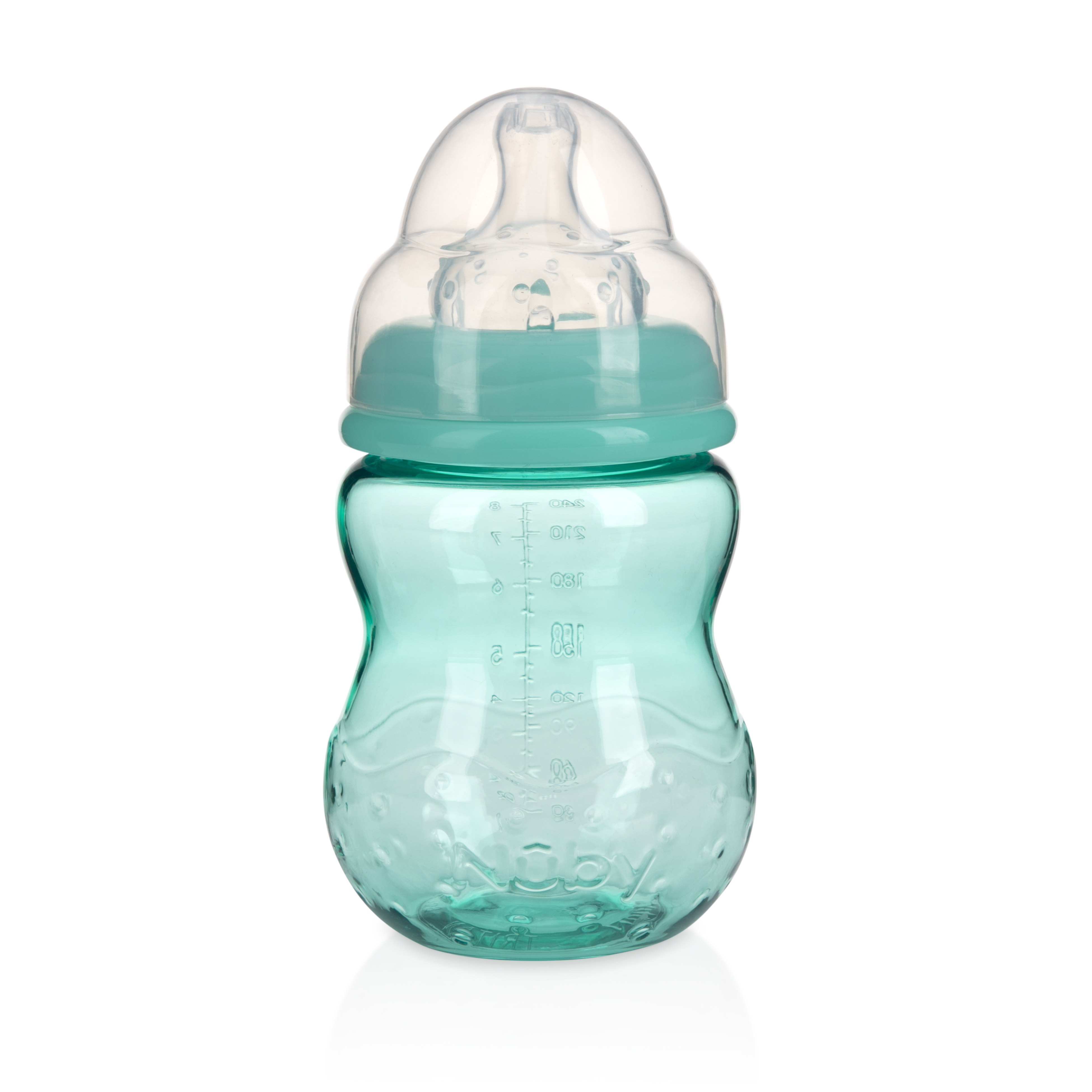 Nuby Non-Drip Wide Neck Baby Bottle, 8 oz, 3 Pack photo 3