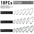 thumbnail image 2 of 18Pcs Non Tarnish Silver Rings Set for Women & Men, 316L Gold Stainless Steel Rings Bulk 2mm 4mm 6mm, 2 of 6
