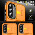 thumbnail image 4 of for Samsung Galaxy A36 5G/A56 5G/A37 5G Case, Military Grade Shockproof Bumper Rugged Rotating Stand Ring Holder Anti-Scratch Magnetic Cover Compatible with Car Mount Case,Orange, 4 of 10