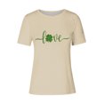 thumbnail image 5 of Mujeres Manga Corta de Verano Tops Impreso Sudadera Casual, Cuello Redondo Blusa Ligera para la Primavera Y el Verano, 5 of 5