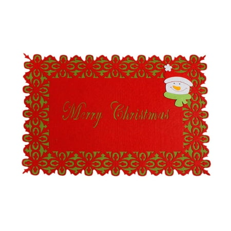 Runner Medal Holder Hot Sale Merry Christmas Dinner Table Runner Placemat Cutlery Holder Mat Xmas Home Dinner Party Festival Decoration Supplies ()