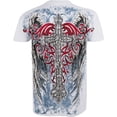 thumbnail image 2 of Sakkas Angel Five Metallic Embossed Mens Fashion T-Shirt - White - Small, 2 of 2