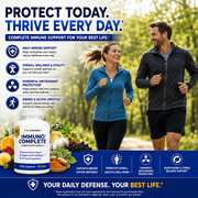 Immune Support Supplement, Immuno Complete is 15 Powerful Ingredients Vitamin C, D, Zinc, Magnesium, Elderberry Plus 10 More
