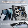 thumbnail image 4 of Military Grade Shockproof Case for Samsung Galaxy S24 Ultra 5G, Built-in N52 Magnetic Ring, Slide Camera Lens Cover, Rugged Heavy Duty Protective Phone Case, 4 of 8
