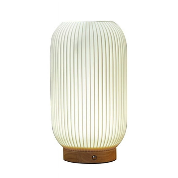 Bedside Lamps for Nightstand Lamp Vintage Striped Small Night Light Vase Design Rechargeable Light Straight Line Style
