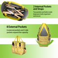 thumbnail image 6 of Garden Tool Bag,Yellow Dog Paw Footprint Garden Tool Organizer,Garden Gifts,Waterproof Multi-Pocket Garden Tool Storage 11.8x5.5x11.4 Inch(Tools NOT Included), 6 of 6