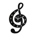 thumbnail image 4 of Reloj de pared con nota musical, movimiento silencioso, acrílico, sin tictac, para baño, habitación infantil, estudio, cocina y sala de estar. 30 cm x 17 cm, 4 of 8