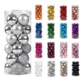 thumbnail image 1 of ¡Liquidación de ahorros navideños! PRETXORVE Bola decorativa navideña de plástico galvanizado de 3 cm, 24 unidades. Bola navideña de barril para colgar en el techo del centro comercial., 1 of 8