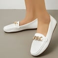 thumbnail image 4 of CHICVOMEY Comfort Flats for Women Non-Slip Women Loafers with Gold Chain Soft Slip-On Flats Casual & Work for Loafers, 4 of 6
