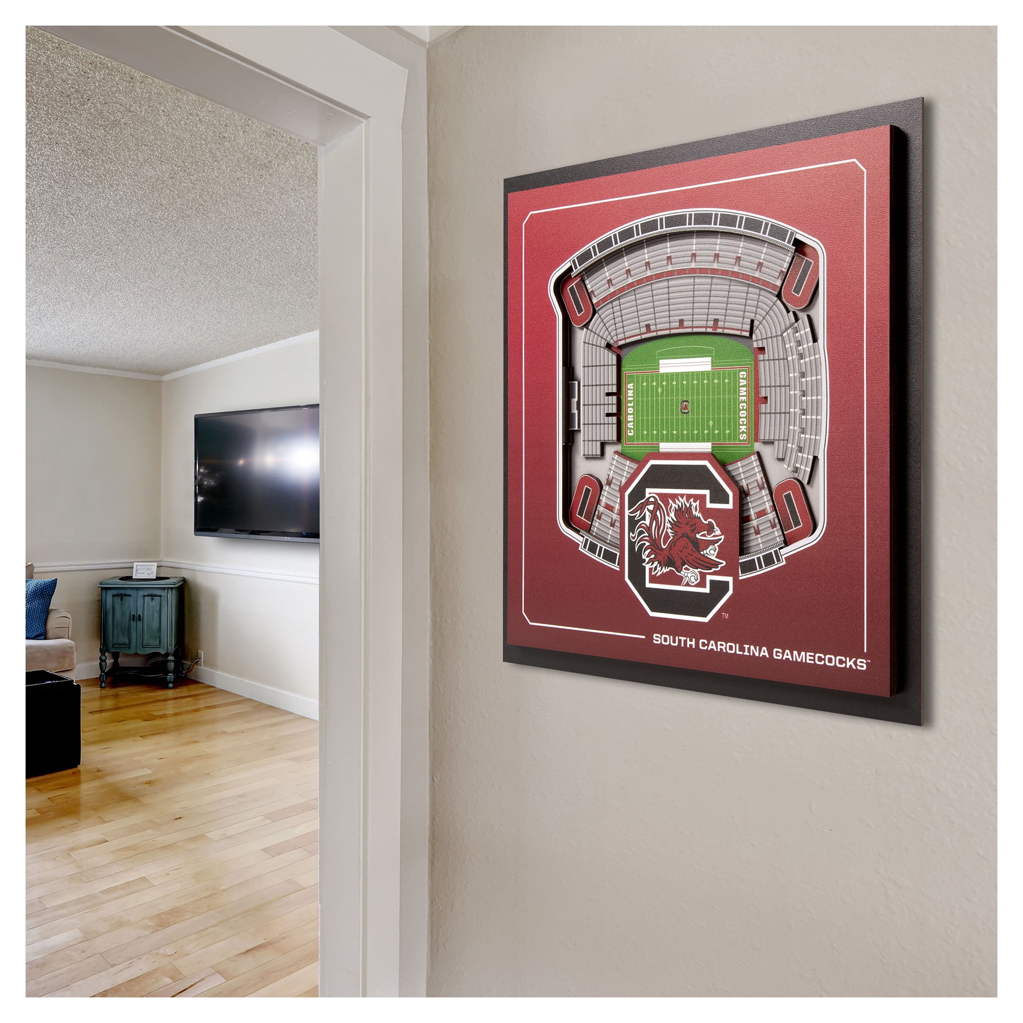 IDNA South Carolina Gamecocks 12" x 12" Stadium Series 3D Wall Art