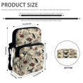 thumbnail image 6 of POLERO Crossbody Bag Halloween Skull Rose Pattern Zipper Closure Over Shoulder Wallet for Outdoor, Stretch Polyester Lightweight Crossbody Bags, 6 of 7