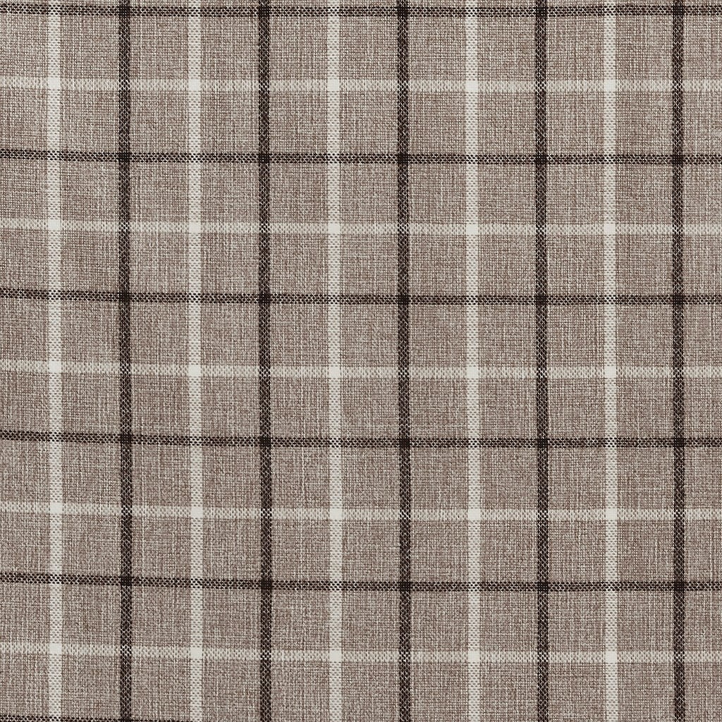 Plaid Rod Pocket and Back Tab Curtain Panel with Fleece Lining Brown 50"x84"