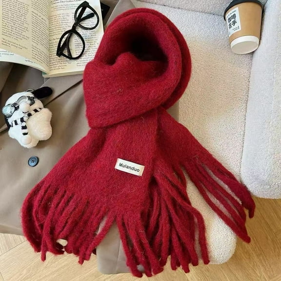 Scarf for Women Winter Womens Tassel Blanket Scarf (RD1 One Size)