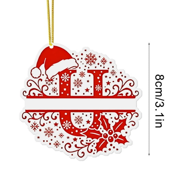 Decoraciones de Árbol de Navidad 26 Letras Decoraciones Colgantes de Navidad para Artesanías de Bricolaje