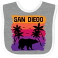 thumbnail image 3 of Inktastic San Diego California Sunset Boys or Girls Baby Bib, 3 of 4