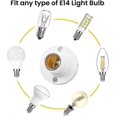 thumbnail image 2 of 14 Lamp Holder,e14 Edison Screw Light Bulb Holder, Plastic Ceiling Lamp Socket Crday Gift, 2 of 5