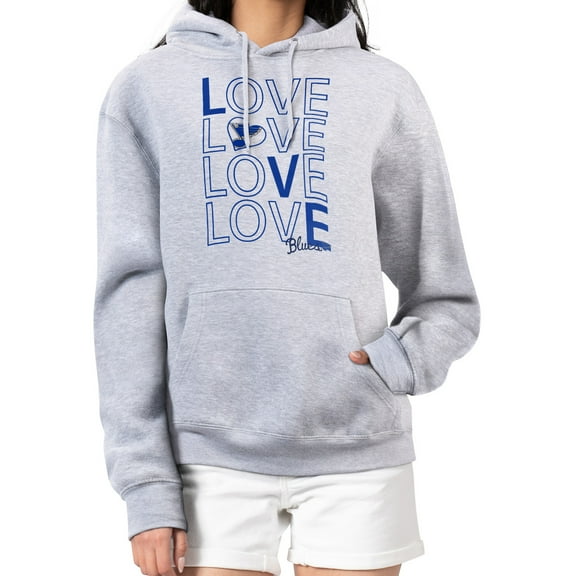 Women's G-III 4Her by Carl Banks  Gray St. Louis Blues Hockey Love Fleece Pullover Hoodie