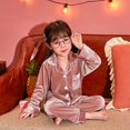 thumbnail image 1 of Conjunto de Pijamas de terciopelo Coral para niños y niñas, ropa de dormir de manga larga de franela cálida para invierno, navidad, Año Nuevo, 1 of 2