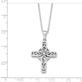 thumbnail image 2 of Sentimental Expressions Sterling Silver Rhodium-plated Prayer Cross 18in. Necklace Q-QSX605, 2 of 2