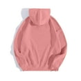 thumbnail image 5 of Women's 2 Piece Outfits Long Sleeve Hoodie Long Joggers Oversized Sweatsuits Fall Tracksuits with Flap Pockets Pink 2XL, 5 of 6