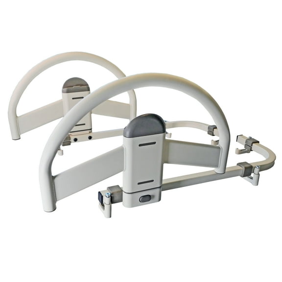 Stander EZ Click Bed Handle, Hospital Beds Rail, Safety Assist Medical Railing for Seniors, Long Term Care for Elderly, Set of 2, ASTM Safety Approved Bedrail
