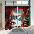 thumbnail image 5 of WNOOHIY Christmas Tree Snowman Gift Box Pattern Light-filtering Curtains for Living Room Bedroom Home Decoration, Set of 2 Panels, 5 of 9