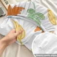 thumbnail image 4 of Cal.King Size Fitted Sheet Set - Thanksgiving Fall 3 Piece Bedding Sets 16" Deep Pocket Fitted Sheet with 2 Pillowcases, Maple Leaf Botanical Autumn Brushed Microfiber Hotel Luxury Bed Sheets, 4 of 9