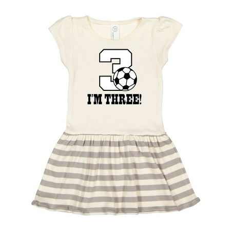 

Inktastic 3rd Birthday Soccer Gift Toddler Girl Dress